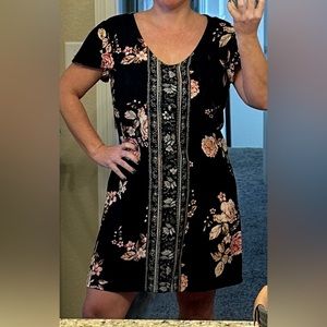 Maurice’s Black floral mini dress